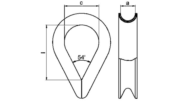 Safetex Riggingseile nach EN 13414 mit 2 Sonderkauschen, Seil-Ø: 12mm, Nutzlast 750 kg, Nutzlänge 1,0 m