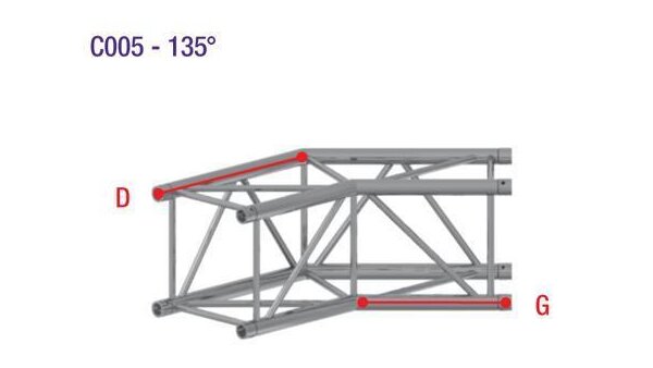 Prolyte Truss H40V-C005 Winkel 2-Weg 135-Grad schwarz