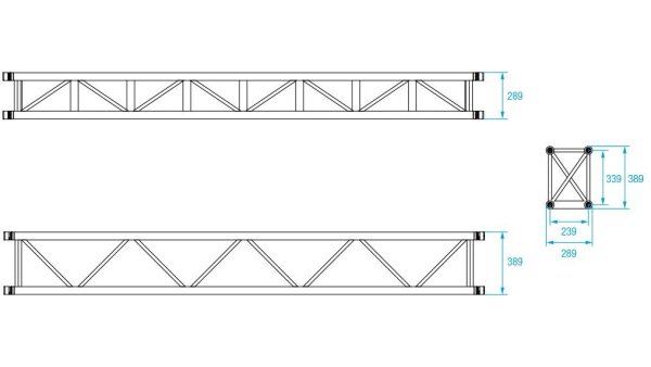 Prolyte Verto Truss H40R-L200 Gerade 2m Schnellverbinder