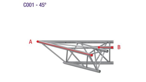 Prolyte Truss X30D-C001 Winkel 2-Weg 45 Grad