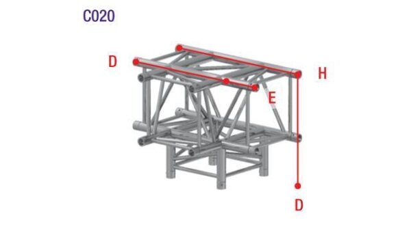 Prolyte Truss H30V-C020 Ecke 4-Wege 3mm