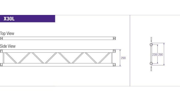 Prolyte Truss X30L-L025 Gerade 0,25m